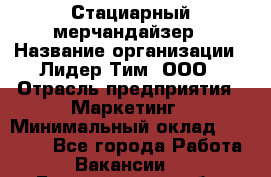 Стациарный мерчандайзер › Название организации ­ Лидер Тим, ООО › Отрасль предприятия ­ Маркетинг › Минимальный оклад ­ 23 000 - Все города Работа » Вакансии   . Белгородская обл.